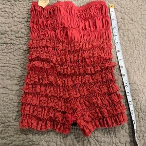 Vintage Malco Modes gathered N29 S Women's Panties petti pants burgundy